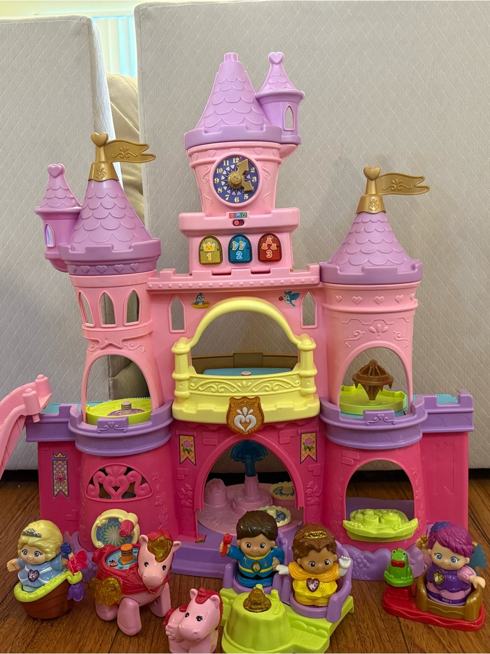 Pink and Purple Princess Castle Playset with Figures